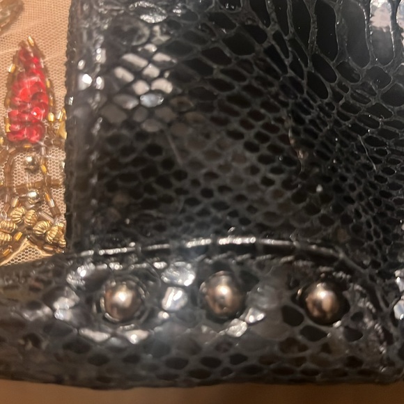 👜EC:Perlina Genuine Leather Snakeskin Shoulder Bag - Picture 5 of 12